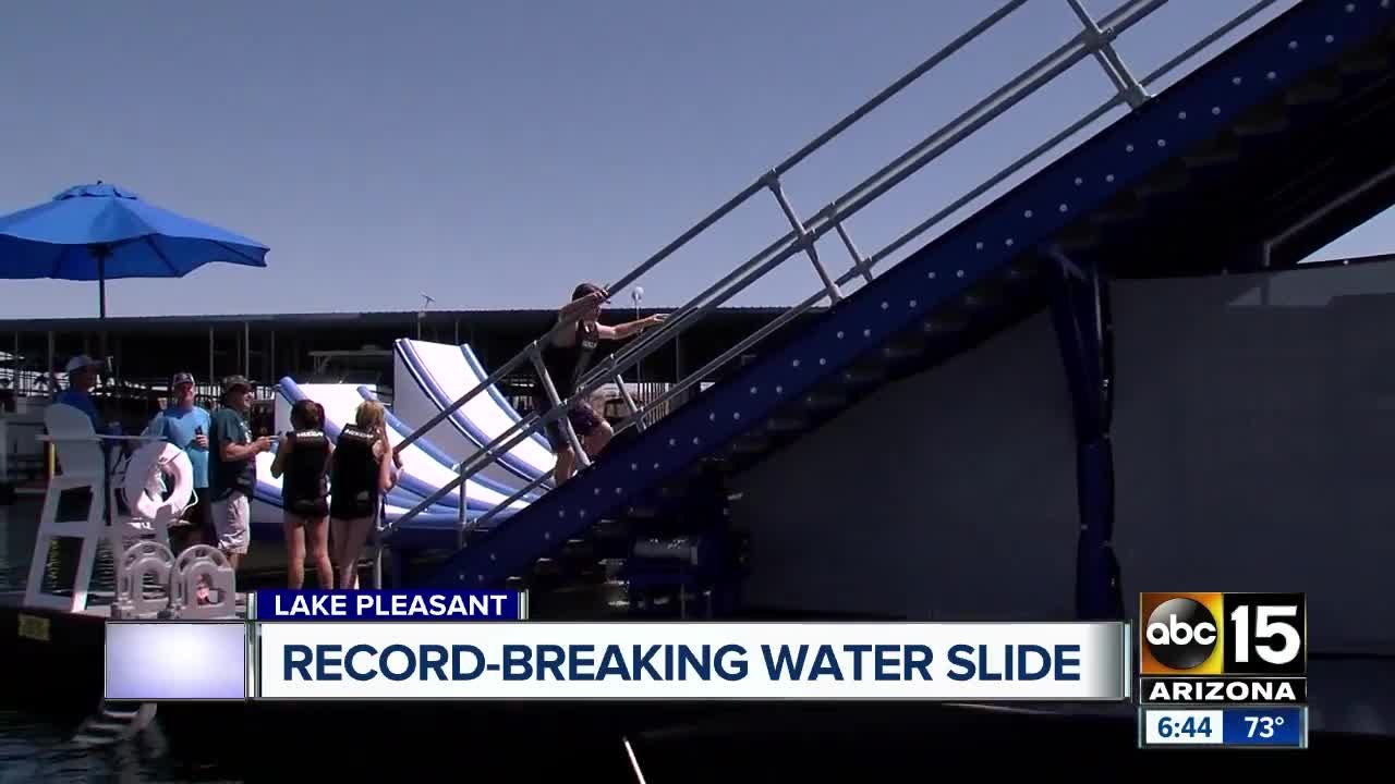 World's tallest floating waterslide opens at Ar...