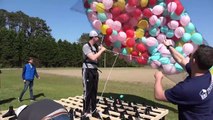 I Flew Using Only Balloons AND Leaf Blowers