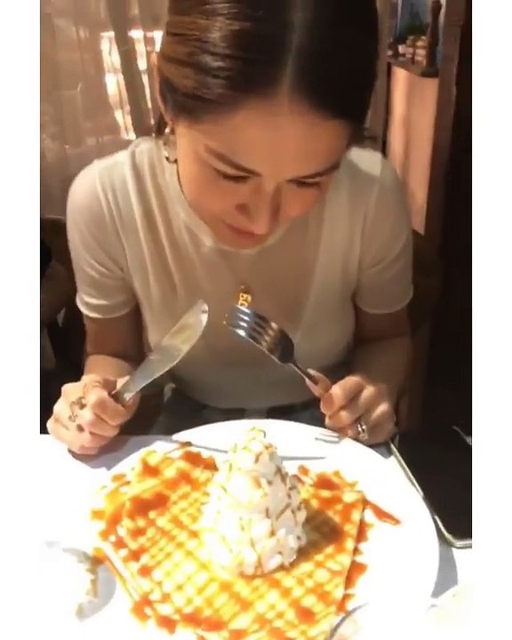 Marian eating