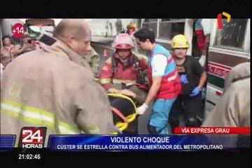 Accidente en Vía Expresa Grau deja a 10 personas heridas