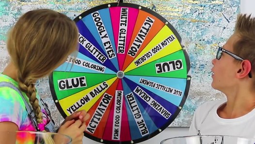 MYSTERY WHEEL OF SLIME CHALLENGE!!! Dailymotion Video