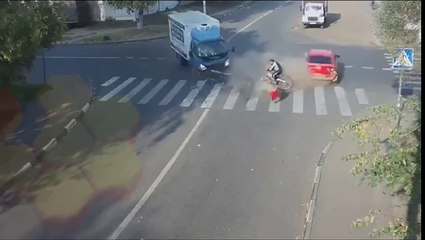 ACCIDENTES – Ciclista suertudo