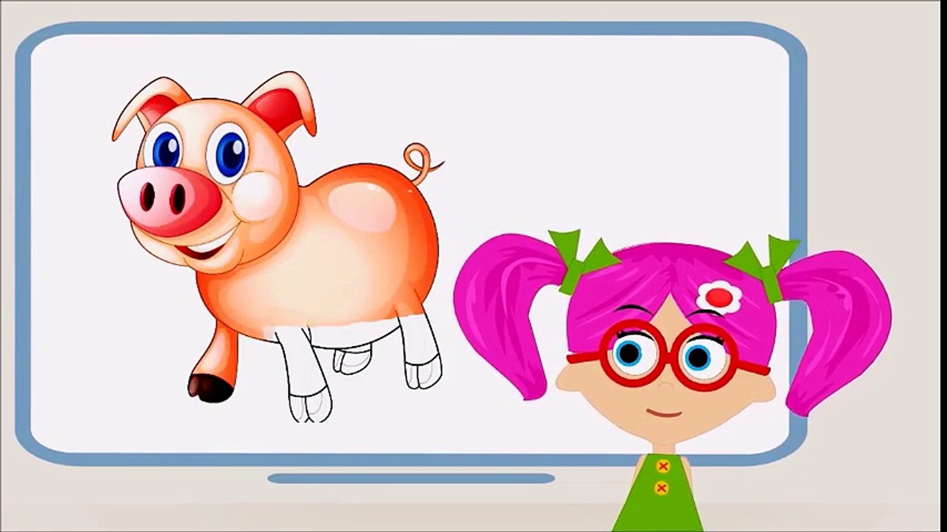 Мультики для самых маленьких. Учим цвета. Домашние животные