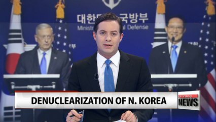 S. Korea, U.S. defense ministers to work for N. Korea peaceful denuclearization