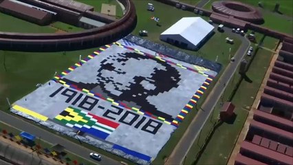 هذا الصباح- لوحة فنية بيد السجناء تكريما لمانديلا