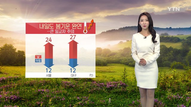 [날씨] 내일도 봄기운 완연...오전 미세먼지, 큰 일교차 주의 / YTN