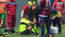 Crotone - Sassuolo 3-0 Referee injured!! 29-04-2018
