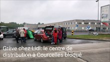 Grève chez Lidl: le centre de distribution à Courcelles bloqué