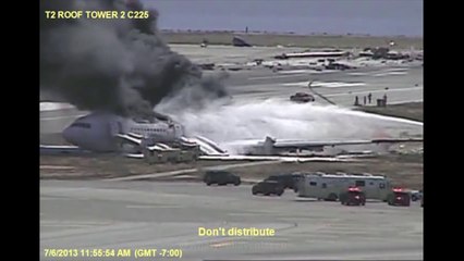 Asiana 214 Full Crash and Rescue Footage From Airport Surveillance Camera