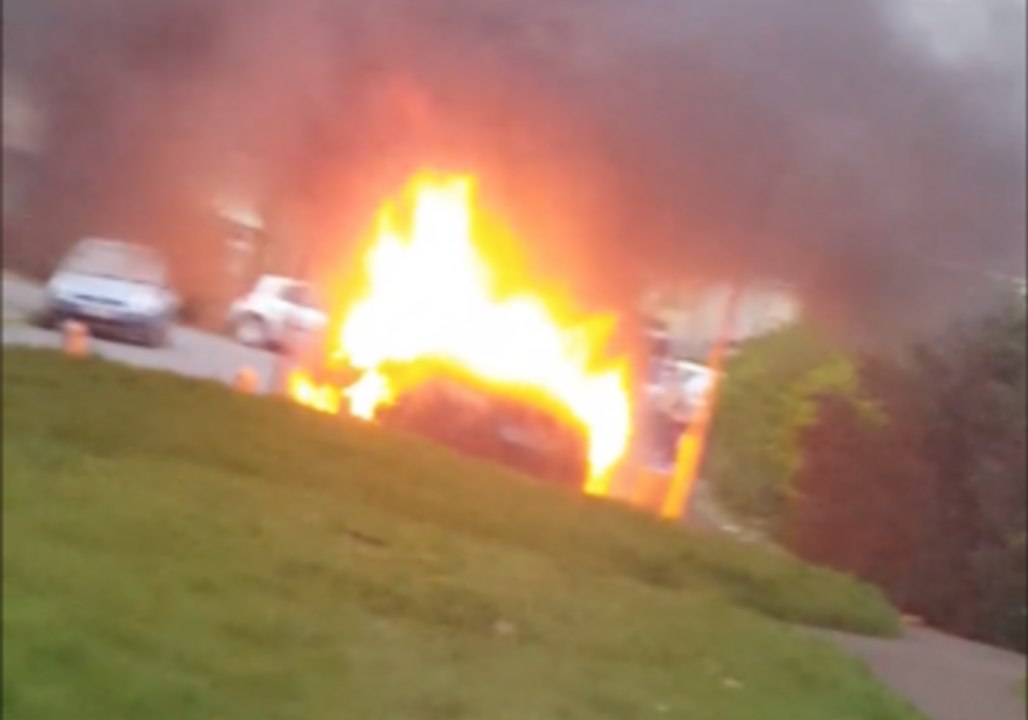 Driver Burns Out Car After Hit and Run Injures Four in Newport