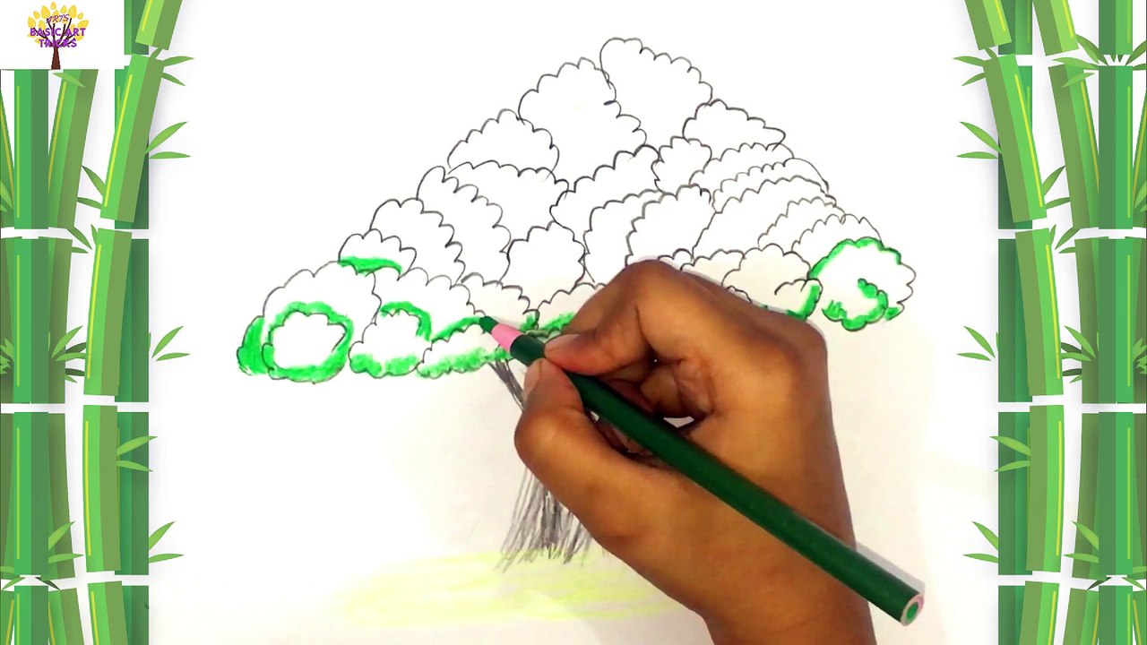 HOW TO DRAW Banyan TREE FOR KIDS