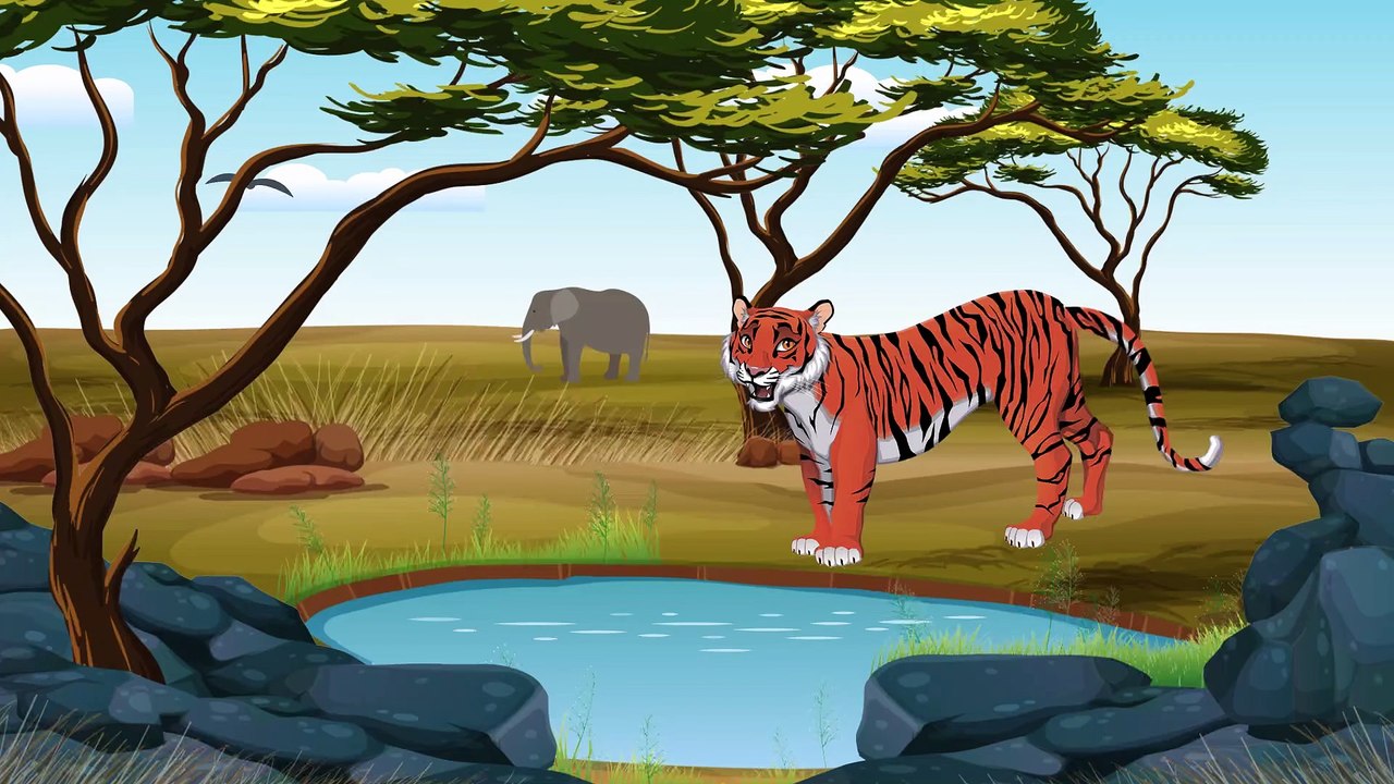 Funny Dinosaur Cartoons episode 5 Learn Animals: Lion & Tiger | Animation for Toddlers | Toon-O-Saur