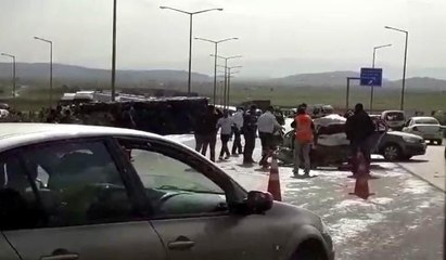 2 kişinin öldüğü zincirleme kaza sonrası yaşananlar cep telefonuyla kaydedildi