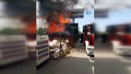 İzolasyon malzeme deposundaki yangın kamerada