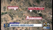 Missing hiker found in Gold Canyon