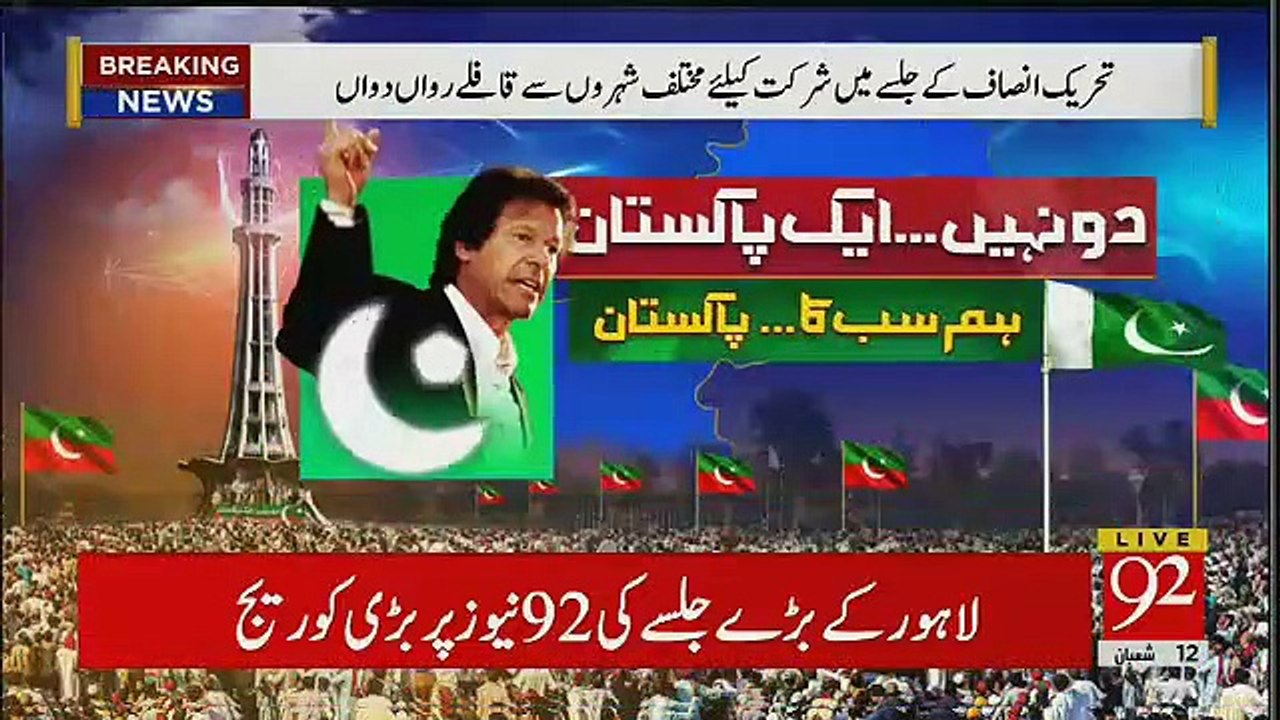 Exclusive Reporting From Minar-e-Pakistan PTI Jalsa