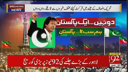 Reporter Telling About The Crowd In PTI Jalsa