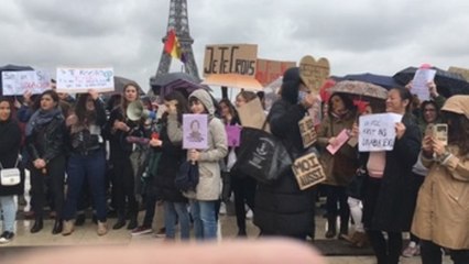 Unas 200 personas se manifiestan en París contra la sentencia de "La Manada"