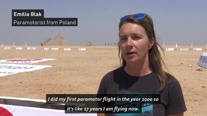 Skydivers enjoy spectacular views of Egypt's pyramids