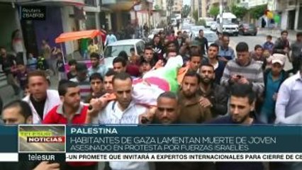 Despiden el cuerpo de joven palestino asesinado por fuerzas israelíes