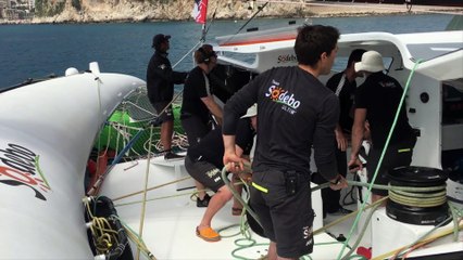 Dans les coulisses du Run d'Exhibition avec l'équipage Sodebo Ultim'