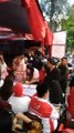 SUASANA PERESMIAN RUMAH JOKOWISejumlah pendukung Joko Widodo meresmikan posko pemenangan untuk mensukseskan pencapresan Jokowi jelang Pilpres 2019, Kamis (29/