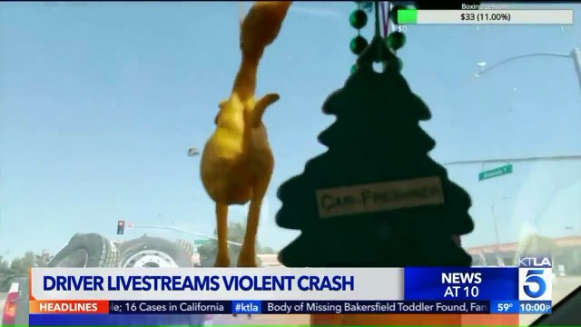 Man Hospitalized After Livestreaming Moment He Crashed into Big Rig