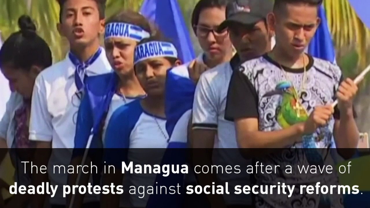 Thousands march for peace in Nicaragua