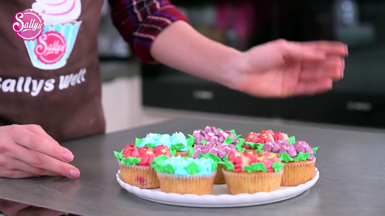 Tulpen Cupcakes / Blumenstrauß Muffins