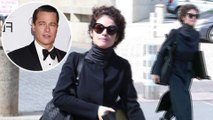 Brad Pitt's love Neri Oxman models another Angelina Jolie look as she gets back to work near Boston.