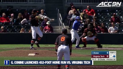 Duke's Griffin Conine Launches 452-Foot Home Run vs. Virginia Tech