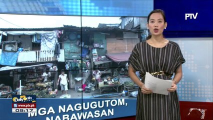 Bilang ng mga Pinoy na nagugutom, nabawasan