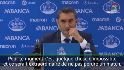 Barça - Valverde : ''Rester invaincus, ce serait extraordinaire''