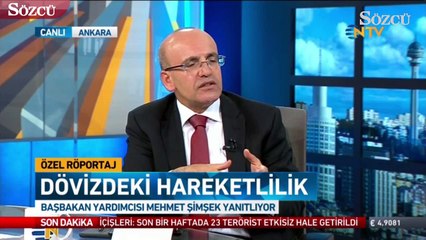 Şimşek: TL’de bu kadar değer kaybı beklemiyorduk