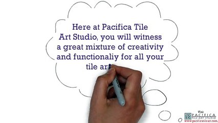 Tile mural backsplash