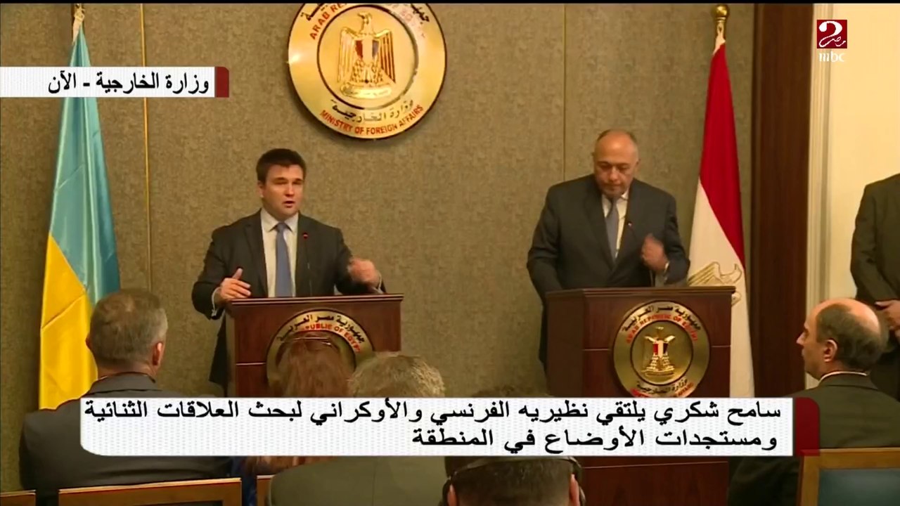 سامح شكري يلتقي نظيريه الفرنسي والأوكرانى لبحث العلاقات الثنائية ومستجدات الأوضاع فى المنطقة