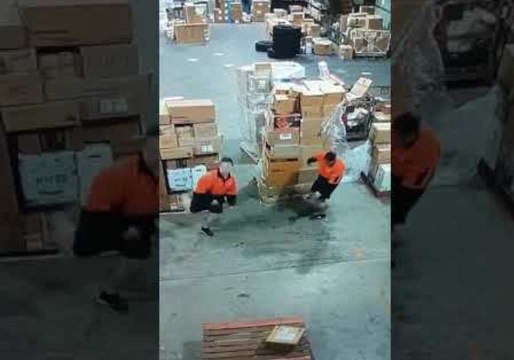 Warehouse Workers Can't Contain Friday Feeling