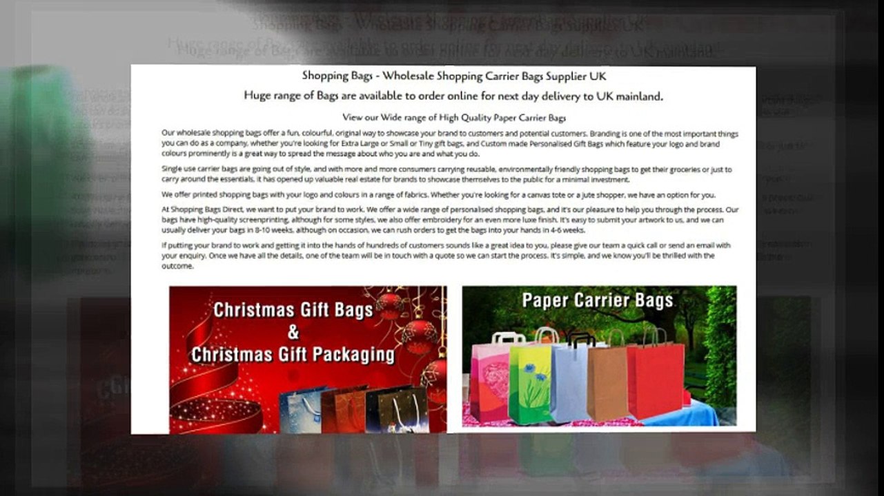 Fun, Colourful, Original Wholesale Bags from Shopping Bags Direct