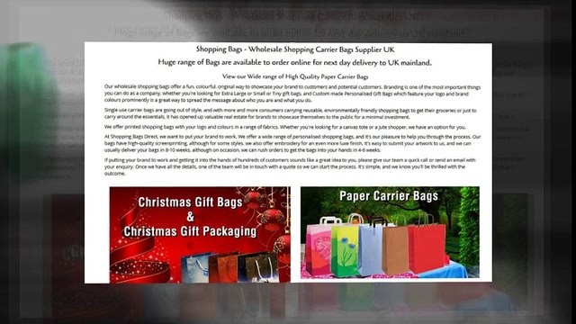 Fun, Colourful, Original Wholesale Bags from Shopping Bags Direct