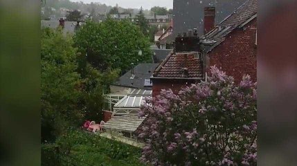 En ce 30 avril, la neige s'est invitée en Normandie