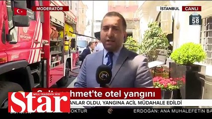 Sultanahmet´te korkutan otel yangını