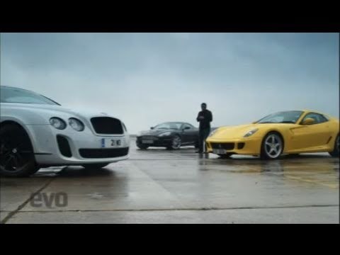 Bentley Continental Supersports v Ferrari 599 HGTE v Aston Martin DBS by evo Magazine