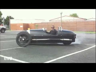 Morgan 3 Wheeler burnout