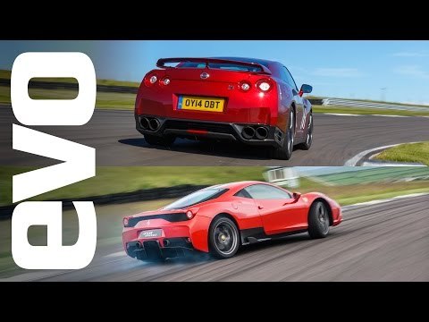 Nissan GT-R v Ferrari 458 Speciale | evo TRACK BATTLE