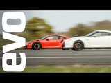 Nissan GT-R vs Porsche 911 GT3 RS - which is fastest? | evo DRAG BATTLE