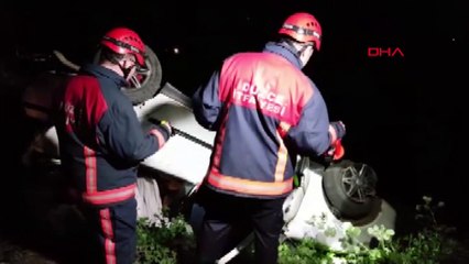 ‘Şakacı’ eşinin sıkıştırdığı sürücü kaza yaptı