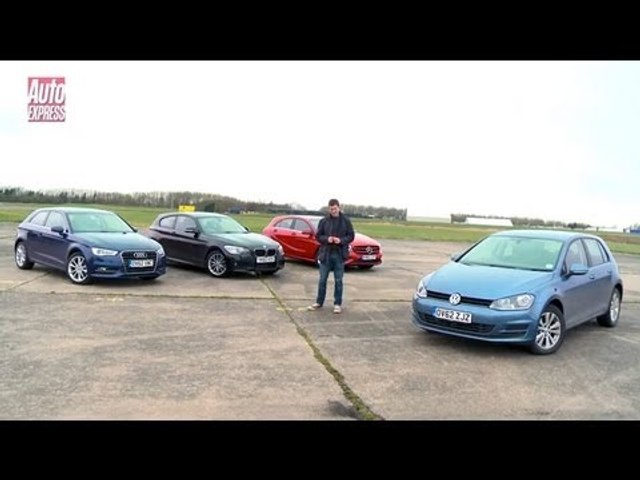 Volkswagen Golf vs Mercedes A-Class vs Audi A3 vs BMW 1 Series - Auto  Express - video Dailymotion