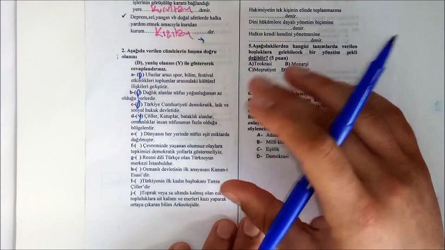 6. Sınıf SOSYAL BİLGİLER 2. Dönem 2. Yazılı Soruları ve Çözümü 2018