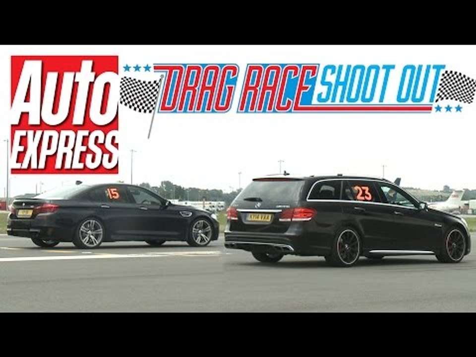 BMW M5 vs Mercedes E63 AMG - Drag Race Shoot-out