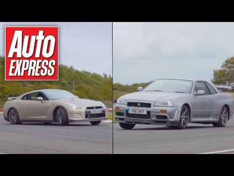 Nissan Skyline R34 vs Nissan GT-R track battle